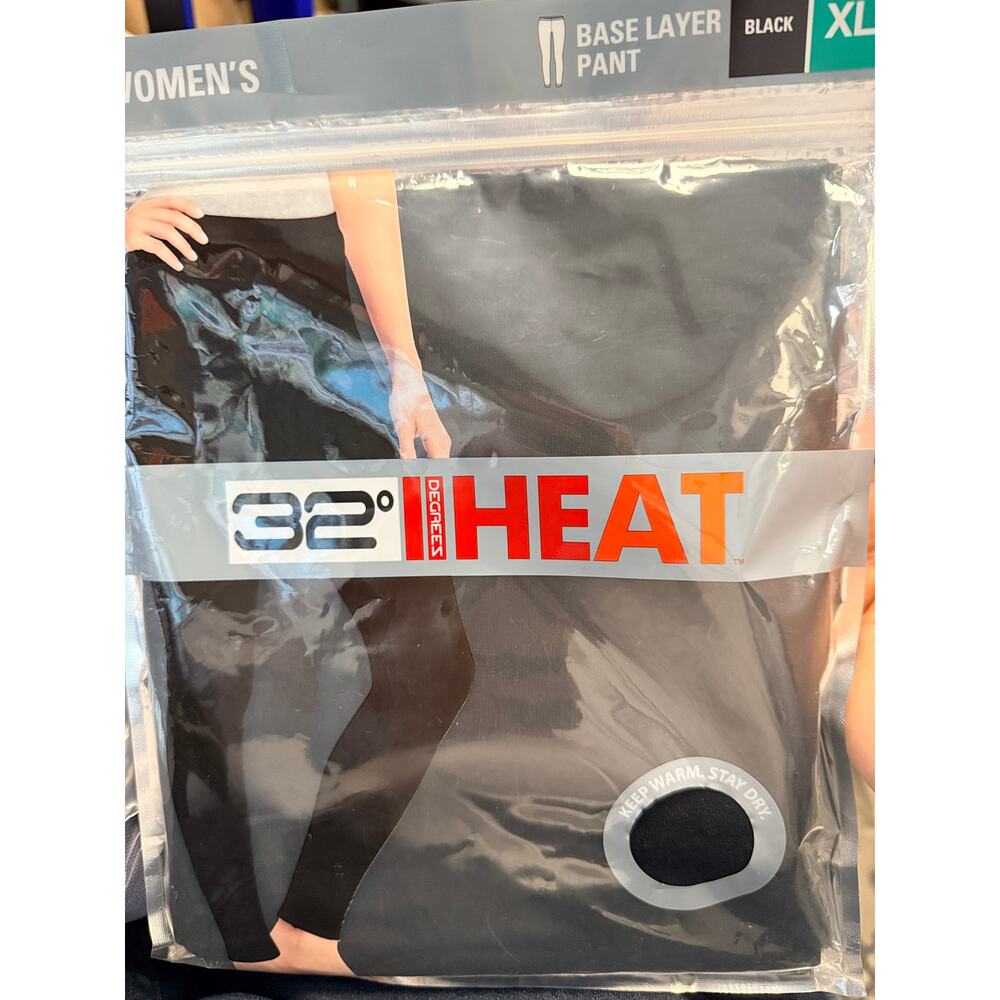 NWT 32 Degrees Heat Base Layer Pants XL Black - Picture 2 of 3